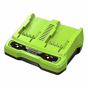 Зарядное устройство для 2-х аккумуляторов Greenworks G40UC2,40V